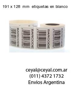 191 x 128  mm  etiquetas en blanco