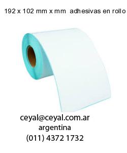 192 x 102 mm x mm  adhesivas en rollo