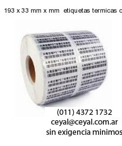 193 x 33 mm x mm  etiquetas termicas congelado