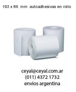 193 x 86  mm  autoadhesivas en rollo