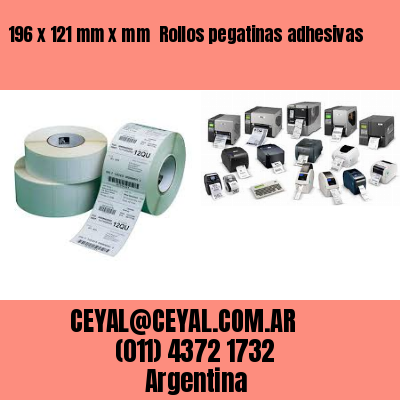 196 x 121 mm x mm  Rollos pegatinas adhesivas