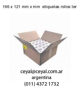 196 x 121 mm x mm  etiquetas rollos termicos