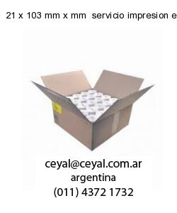21 x 103 mm x mm  servicio impresion etiquetas opp