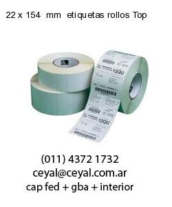 22 x 154  mm  etiquetas rollos Top