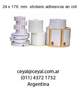 24 x 176  mm  stickers adhesivos en rollos