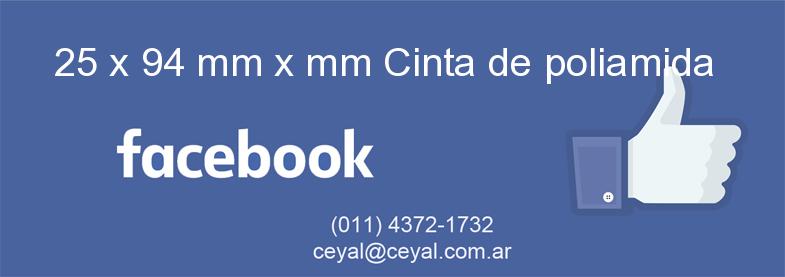 25 x 94 mm x mm Cinta de poliamida