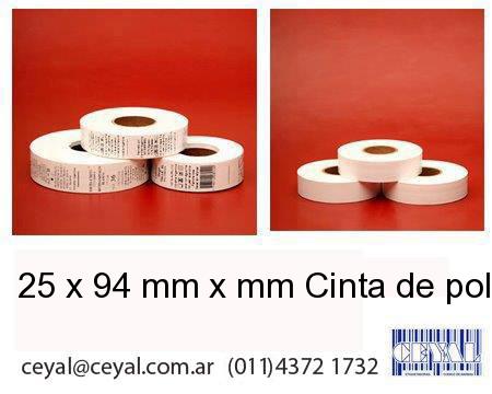 25 x 94 mm x mm Cinta de poliamida