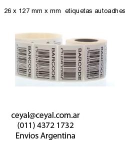 26 x 127 mm x mm  etiquetas autoadhesivas redondas