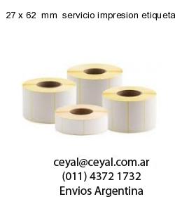 27 x 62  mm  servicio impresion etiquetas codigos