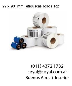 29 x 93  mm  etiquetas rollos Top