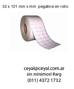 32 x 131 mm x mm  pegatina en rollo