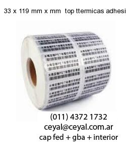 33 x 119 mm x mm  top ttermicas adhesivas
