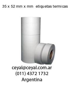 35 x 52 mm x mm  etiquetas termicas