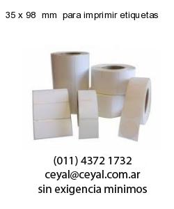35 x 98  mm  para imprimir etiquetas