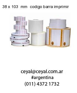 38 x 103  mm  codigo barra imprimir