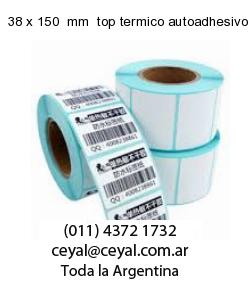 38 x 150  mm  top termico autoadhesivo