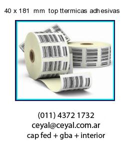 40 x 181  mm  top ttermicas adhesivas