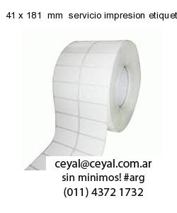 41 x 181  mm  servicio impresion etiquetas codigos
