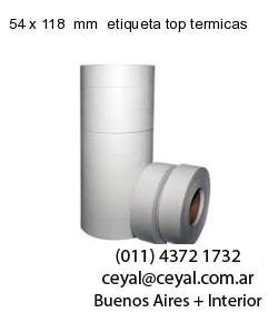 54 x 118  mm  etiqueta top termicas