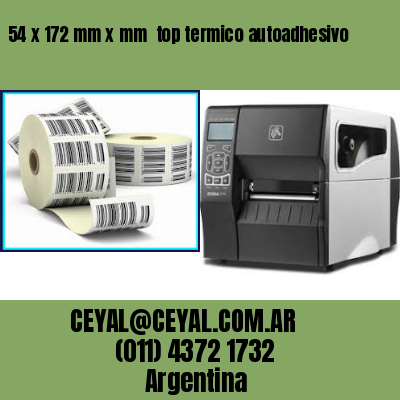 54 x 172 mm x mm  top termico autoadhesivo
