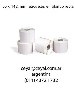 55 x 142  mm  etiquetas en blanco rectangulares