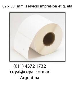 62 x 33  mm  servicio impresion etiquetas codigos