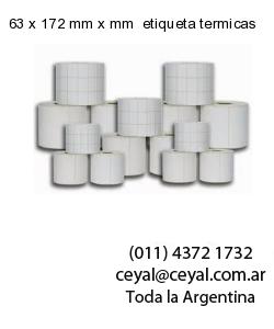 63 x 172 mm x mm  etiqueta termicas