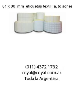 64 x 86  mm  etiquetas textil  auto adhesiva