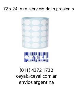 72 x 24  mm  servicio de impresion base de datos