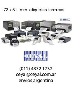 72 x 51  mm  etiquetas termicas