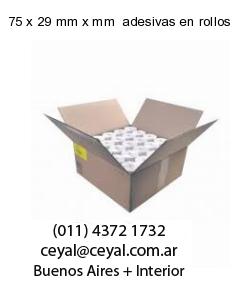 75 x 29 mm x mm  adesivas en rollos