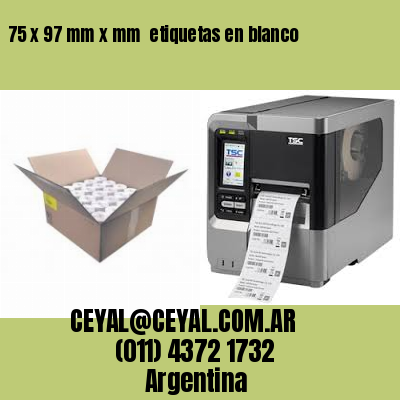 75 x 97 mm x mm  etiquetas en blanco