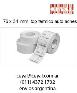 76 x 34  mm  top termico auto adhesivo top termico adesivo