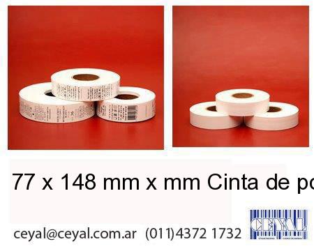 77 x 148 mm x mm Cinta de poliamida