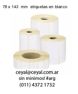 78 x 143  mm  etiquetas en blanco