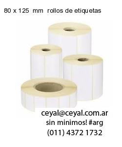 80 x 125  mm  rollos de etiquetas
