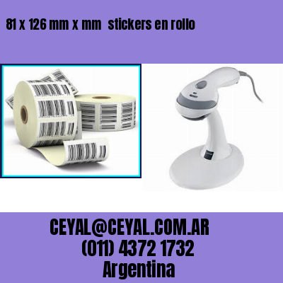 81 x 126 mm x mm  stickers en rollo