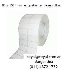 83 x 153  mm  etiquetas termicas rollos