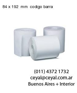 84 x 192  mm  codigo barra