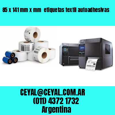85 x 141 mm x mm  etiquetas textil autoadhesivas