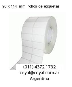 90 x 114  mm  rollos de etiquetas