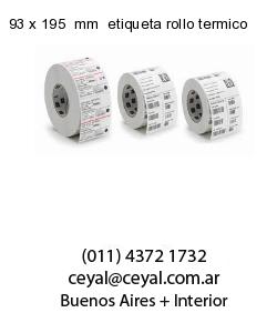 93 x 195  mm  etiqueta rollo termico