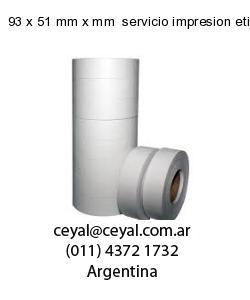 93 x 51 mm x mm  servicio impresion etiquetas termicas