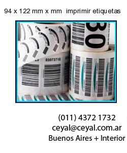 94 x 122 mm x mm  imprimir etiquetas