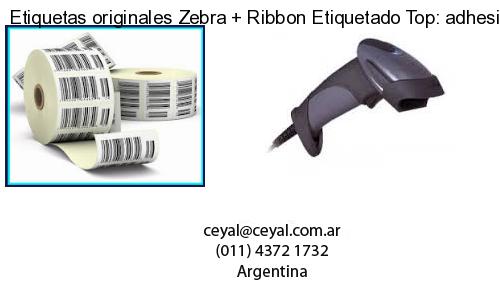 Etiquetas originales Zebra   Ribbon Etiquetado Top: adhesivo   ribbo