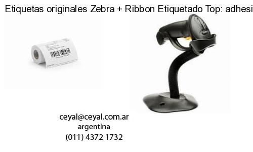 Etiquetas originales Zebra Ribbon Etiquetado Top: adhesivo ribbo