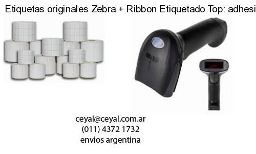 Etiquetas originales Zebra   Ribbon Etiquetado Top: adhesivo   ribbo