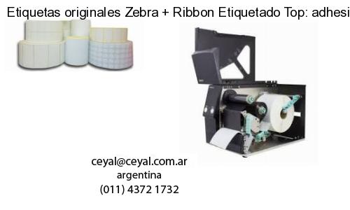Etiquetas originales Zebra Ribbon Etiquetado Top: adhesivo ribbo