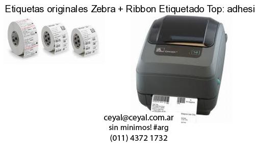 Etiquetas originales Zebra   Ribbon Etiquetado Top: adhesivo   ribbo