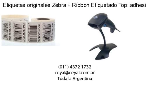 Etiquetas originales Zebra   Ribbon Etiquetado Top: adhesivo   ribbo